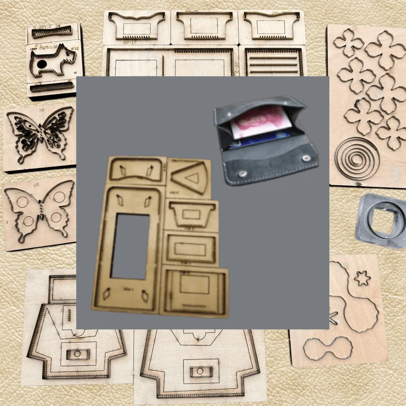 Laser Cutting Die Short Wallet Card Bag Leather Craft Mold KG6