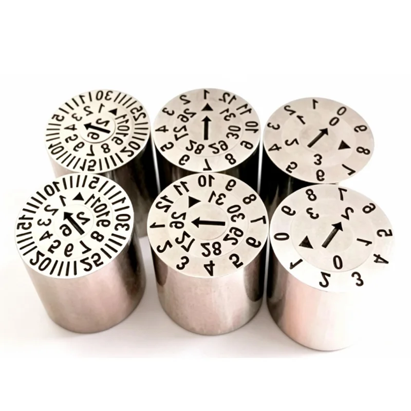 Plastic Injection Double Date Stamp Year Month Date Code Insert Marking Pin Injection Mold Accessories