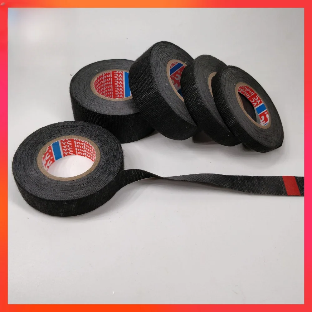 Insulation Tape Flannel Tape 9mm/15mm/19mm/25mm/32mm Heat Resistant Flame Retardant PET Flame Retardant Tape Insulation Tape