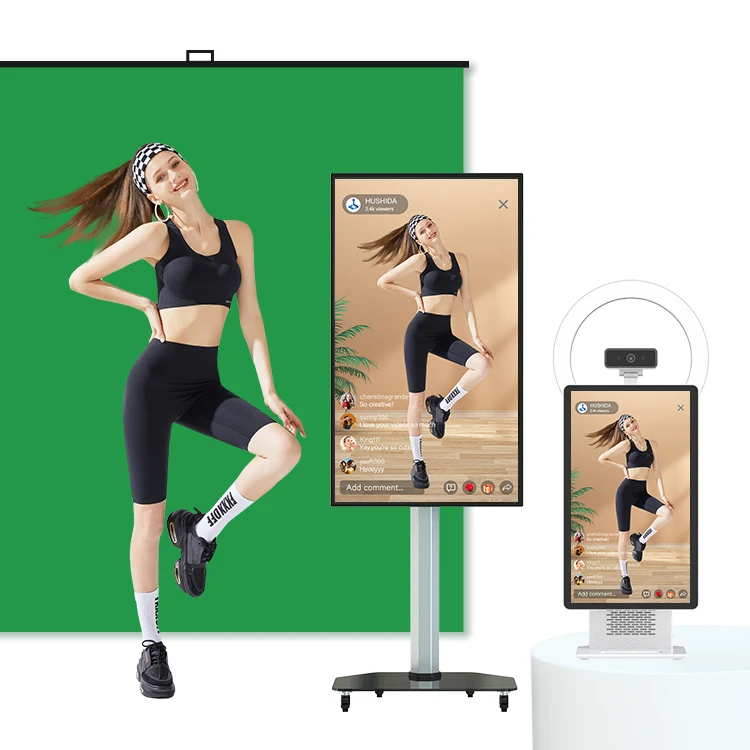 

32 43 50 55 inch digital signage video recording broadcast equipment multi-audio video live channel streaming equipment