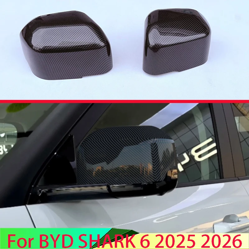 

For BYD SHARK 6 2025 2026 Car Accessories ABS Door Side Mirror Cover Trim Rear View Cap Overlay Molding Garnish