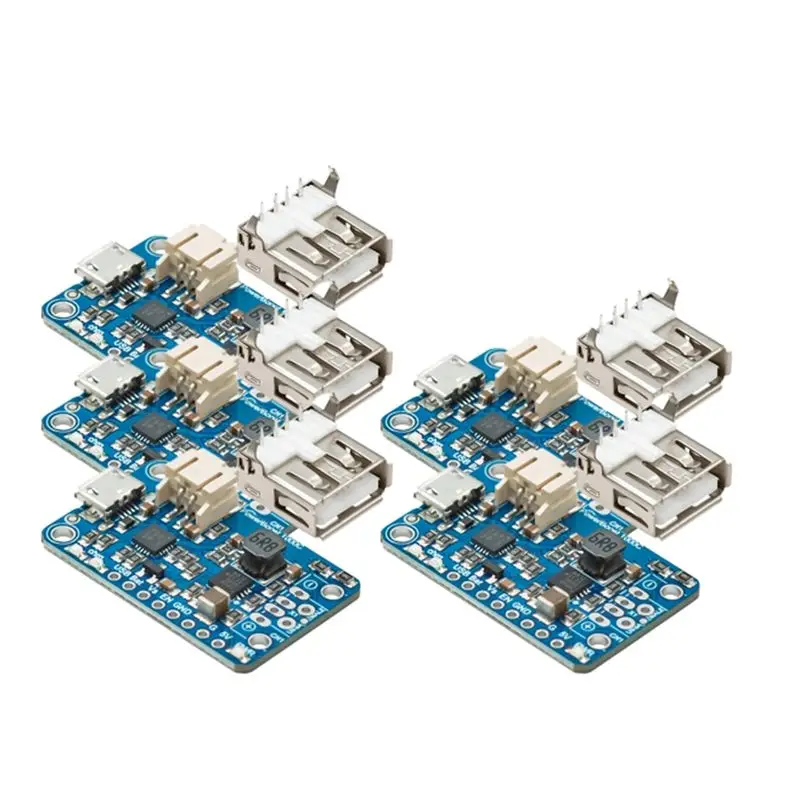 

A33T-Portable Charging Solution 2465 Spot Rechargeable Module 5V Lipo USB Boost 1A Powerboost 1000 5Pcs