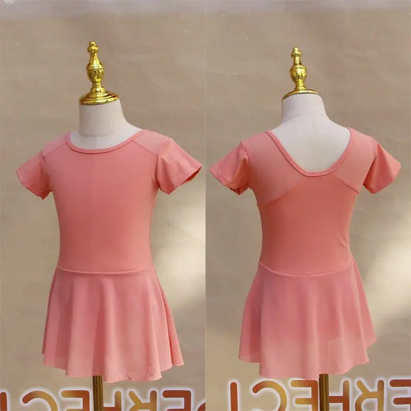 الأطفال فستان الباليه الصيف ملابس رقص الفتيات فساتين الرقص الاطفال الجمباز الباليه ثياب ممارسة الزي الفتيات الملابس