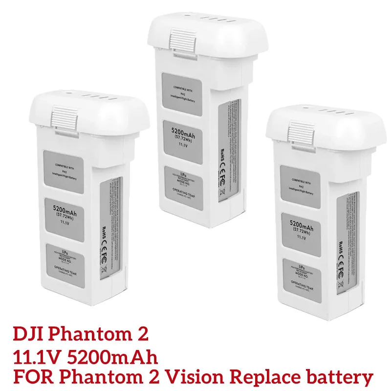 

Aokaidikui Phantom 2 11.1V 5200mAh 10C LiPo Intelligent Flight Battery Replacement Compatible with DJI Phantom 2,Phantom 2