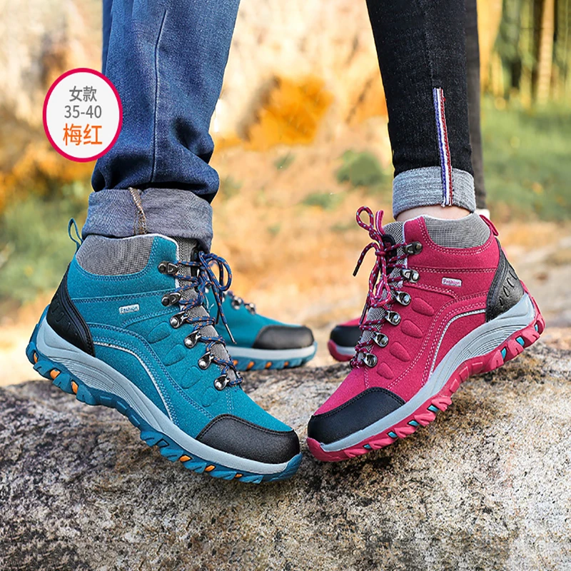 Autumn Winter Shoes  Snow Boots Sneakers Men Waterproof Short Boots  Ankle Boots Warm Plush Couple Snow Work Shoes