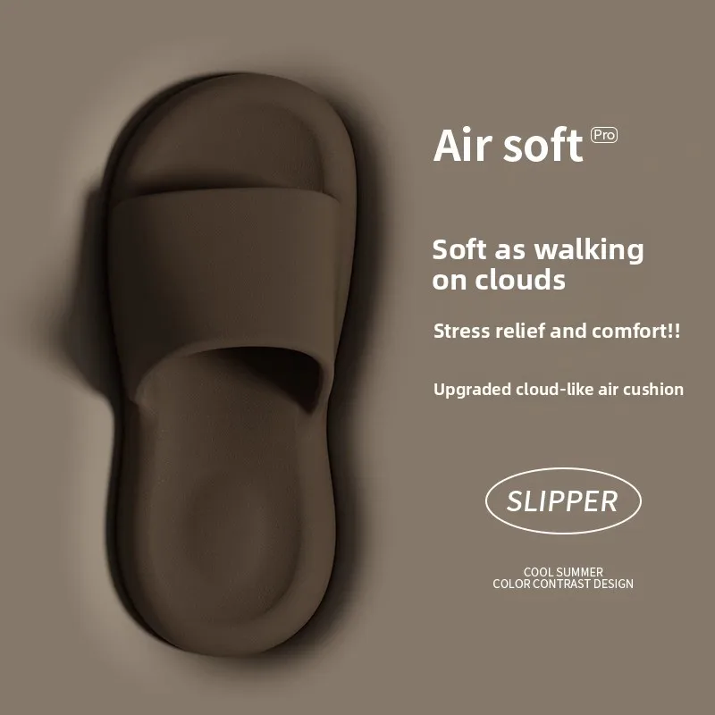 

Men's Soft Bottom Wear-Resistant Slip-On EVA Slippers Thick Bottom Bathroom Indoor Home Use Summer Couples Slippers