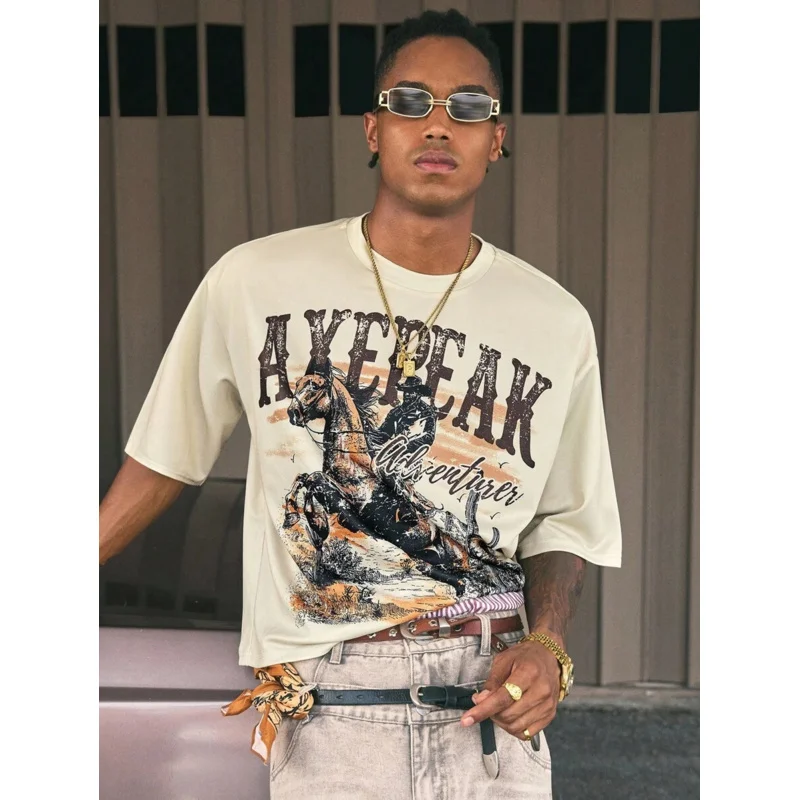 

Clothes Men's Clothing Graphic Tees Top Y2k Tops & T-shirt New Arrival Goods New in Tops and T-shirts Men Overfit Short Sleeve