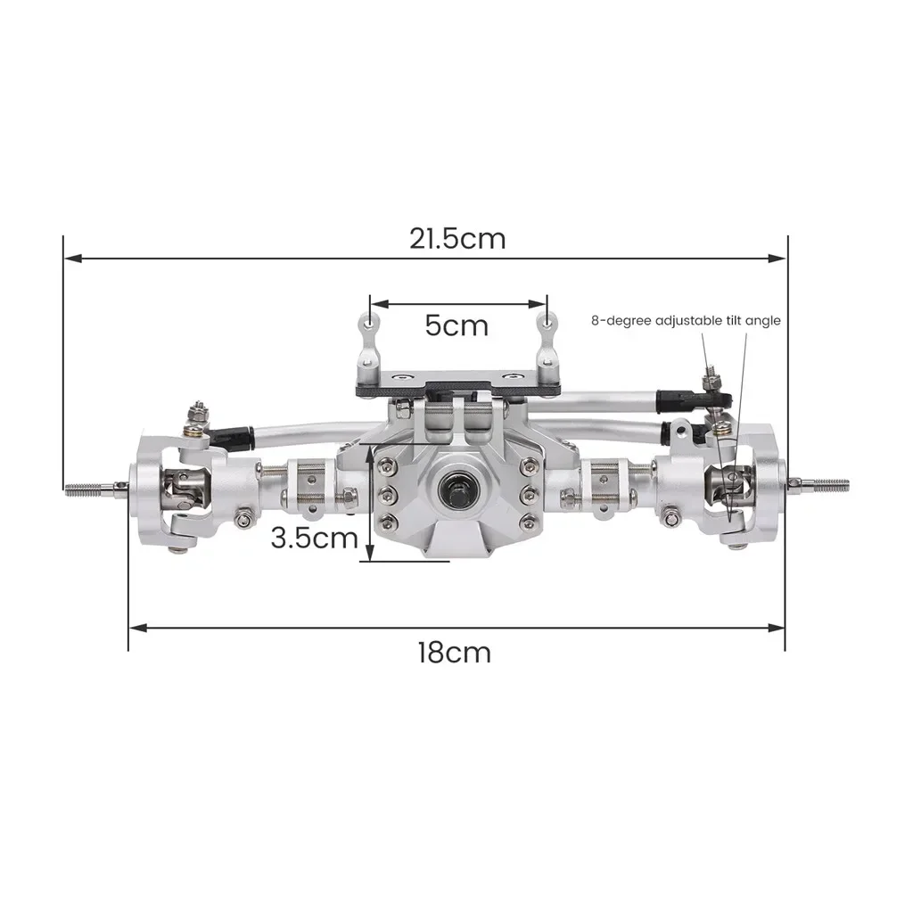 Legierung Vorder- und Hinterachse RC Brückachse RC Ersatzteile für Axial SCX10 II 90046 90047 RC Crawler Truck