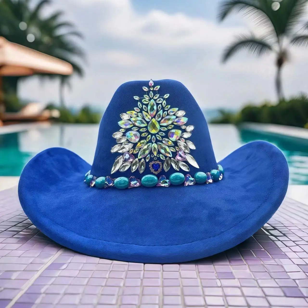 

HongLuan Sombrero Cowboy Hat Rhinestone for Cowboy Party, Cowboy Hats, Festival Accessories, Cowgirl Party Decorations