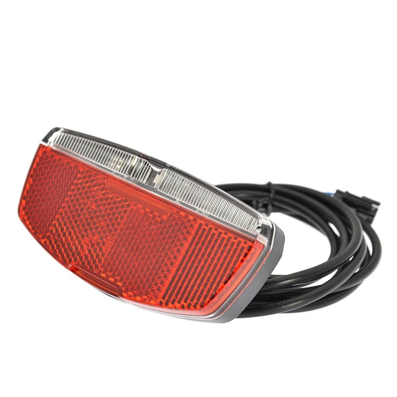 1PCS Ebike Tail Light Electric Bike Tail Light Input 6V-48V LED Light With Bicycle Reflector Ebike Rear Light