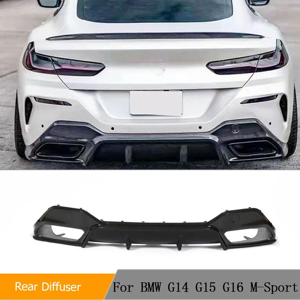 

Car Rear Diffuser Lip Spoiler For BMW 8 Series G14 G15 G16 M-Sport Sedan 840i 2019-2021 Car Rear Bumper Dry Carbon Diffuser Lip