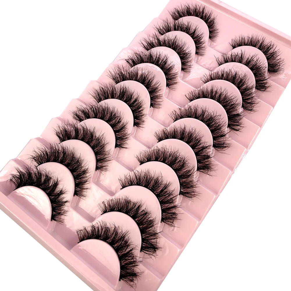Nuovo 10 paia ciglia finte naturali ciglia finte trucco lungo ciglia di visone 3d estensione ciglia ciglia di visone per la bellezza