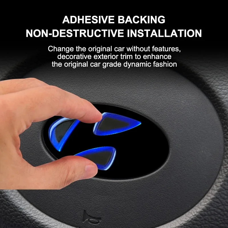 Car Steering Wheel Badge Adhesive Sticker Is Suitable Fits For Elantra Kona ,Including Creta Tucson Accent IX35 I20 I30 Azera-
