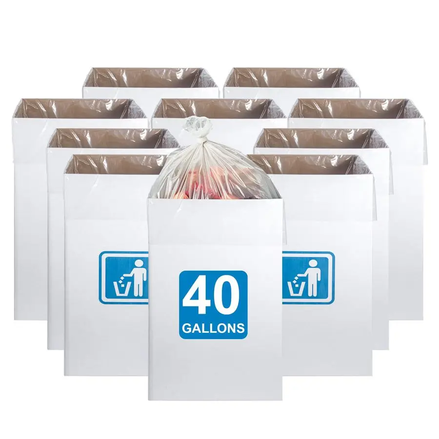 

Gallon Cardboard Trash cans for Events Pack of 10 with 20 Liners IncludedBe applicableOutdoor Events pop up Trash cans for Parti