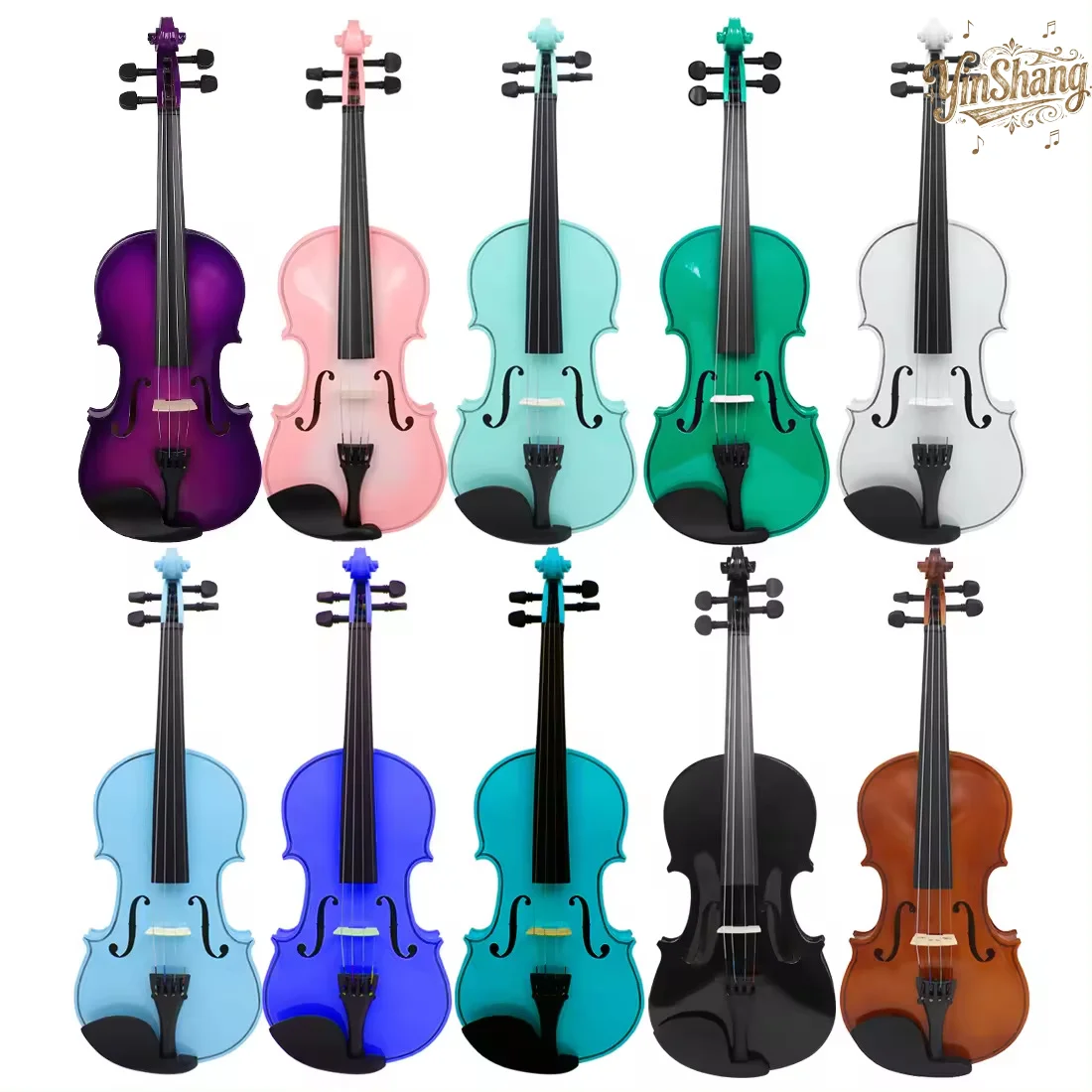

Factory Direct Sales of Colored Violins, Wooden Violins for Beginners, Adults and Children, Practice Solid Wood Violins violin