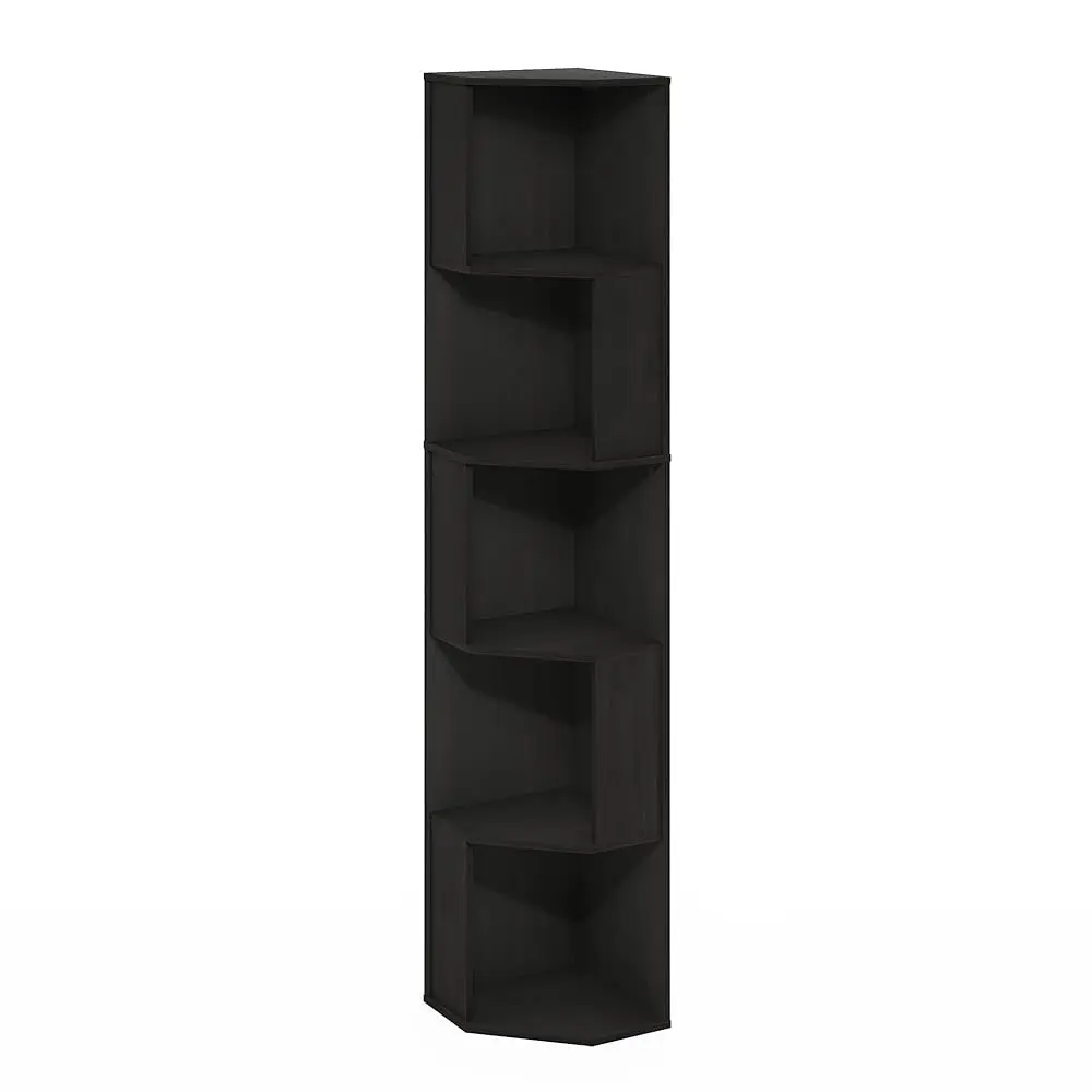 

Econ 5-Tier Freestanding Corner Shelf Bookcase, Bookshelf, Espresso