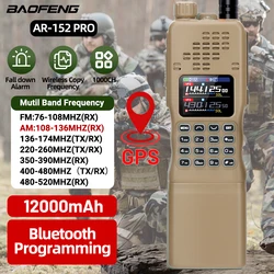 Baofeng AR-152 Pro Walkie Talkie GPS 50KM Ham Tactial Military Two way Radio Larger Battery AN /PRC-152 Multi Band Transceiver