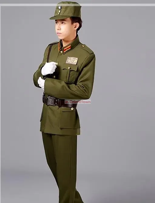 Art stage China militaire Stage Uniform uitvoeren Leger Algemene Kleding Sha Jia Bang Chinese Taiwan Kuomintang Unieke kostuum