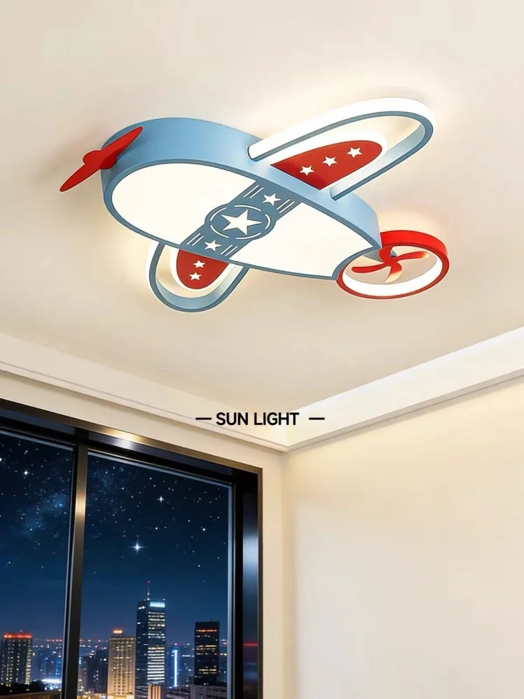 Modern LED Airplane Pattern Chandelier for Kids' Bedroom Indoor Pendant Light Living Room Children's Room Decorative Lighting