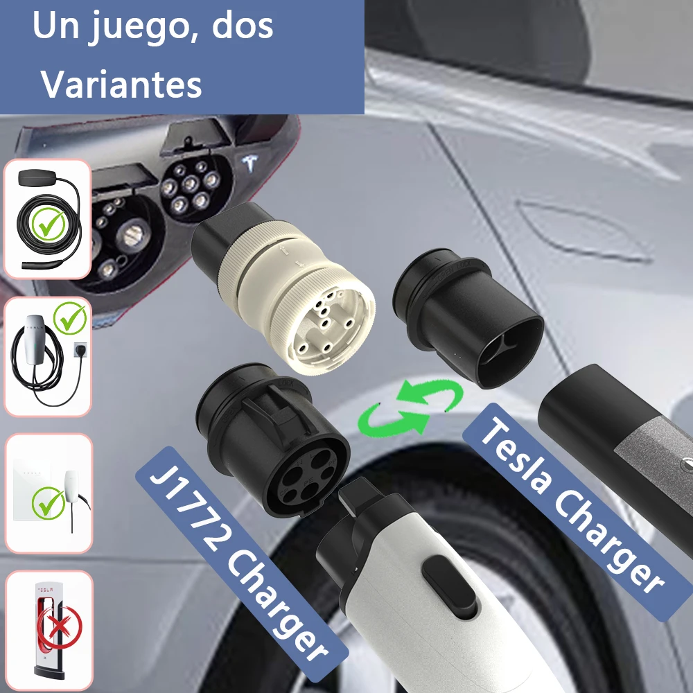 

EVOLADO 2-in-1 Quick-Switching EV Charger Adapter For Tesla and J1772 Charger To GB/T Compatible with AITO XPeng BYD Car