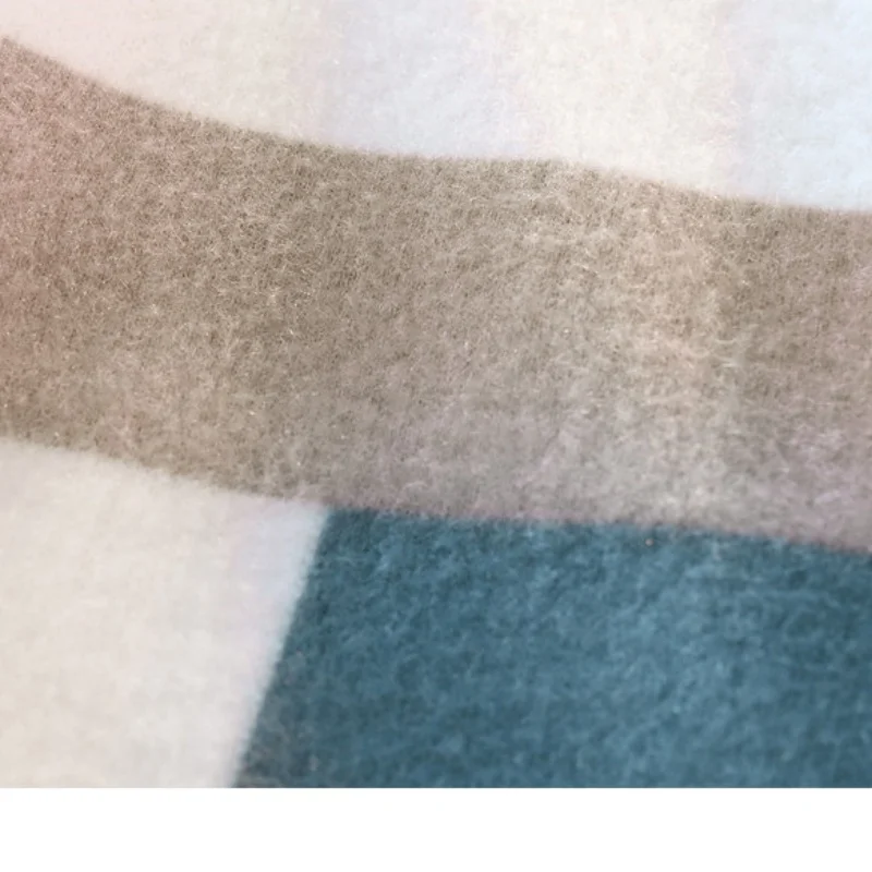 Men's Designer Original Color Block Fuzzy Knit Sweater Half Mock Neck Pullover Soft Warm Plush Autumn Winter Casual Men's Wear