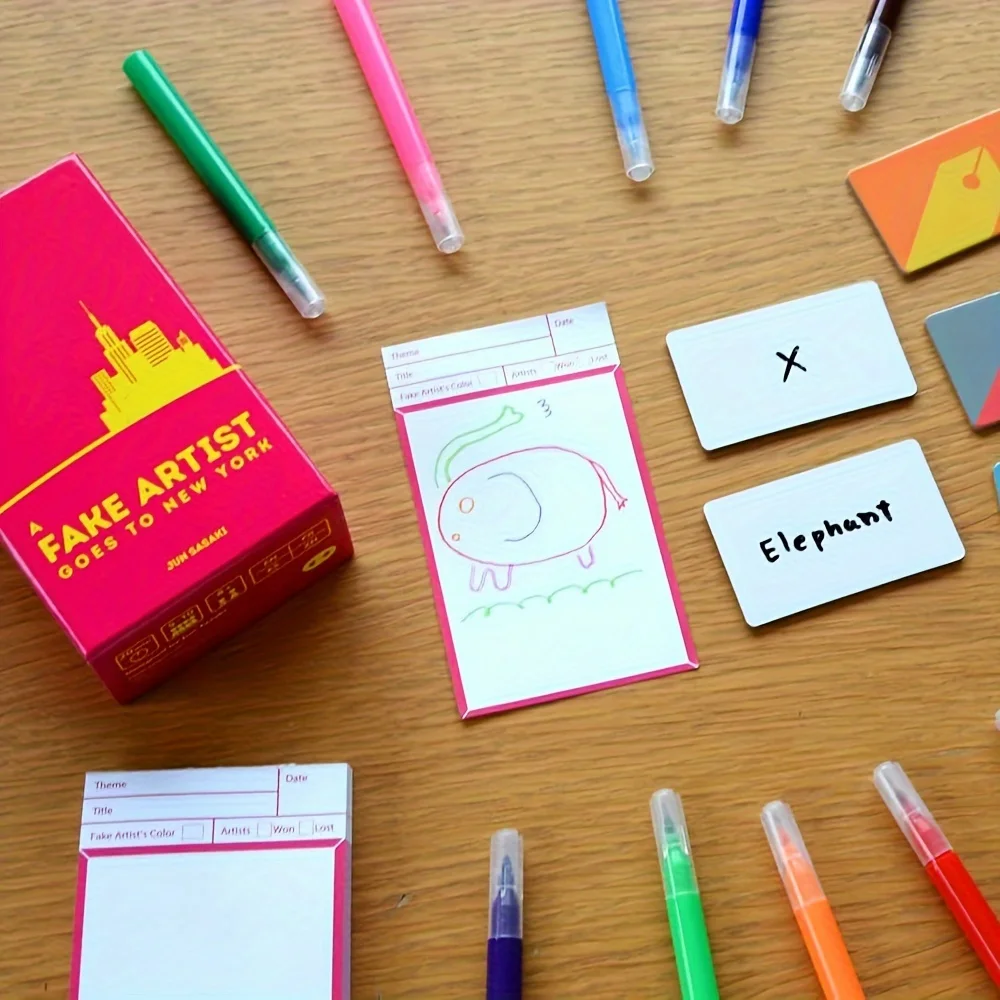 New York Fake Artist Storytelling Card Game - SCOUT Fun Drawing Party Game For 5-10 Players Perfect For Gatherings & Travel Fun