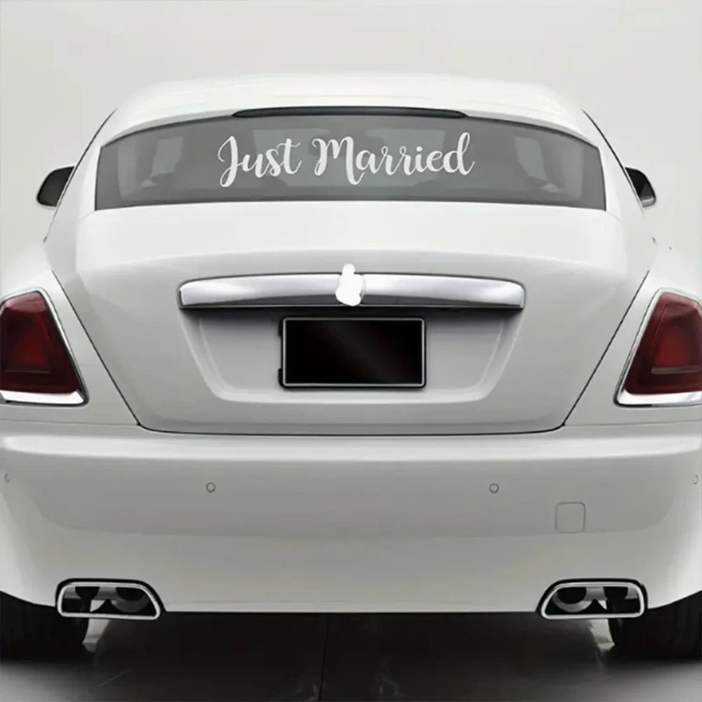 Just Married! Make Your Wedding Day Special with Our Car Sticker Decal