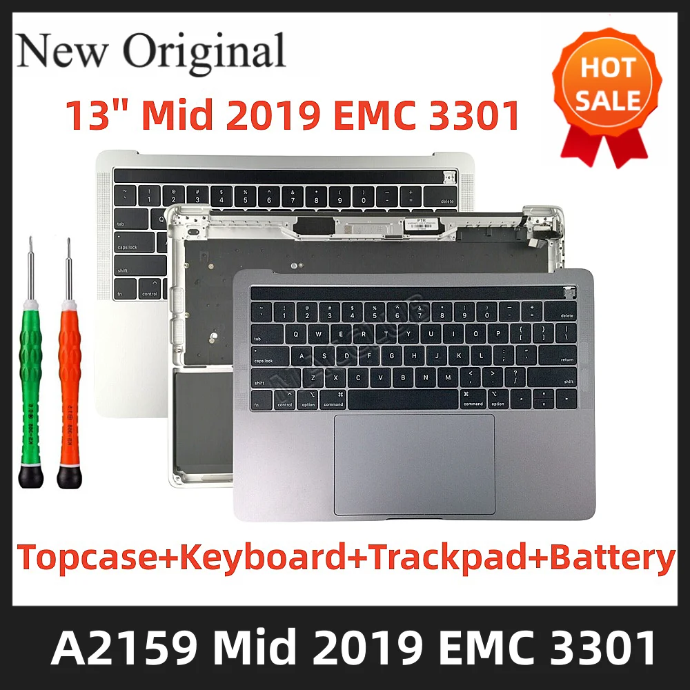 A2159 Full Top Case for Macbook Pro Retina 13'' A2159 Mid 2019 EMC 3301 full top case Keyboard battery trackpad