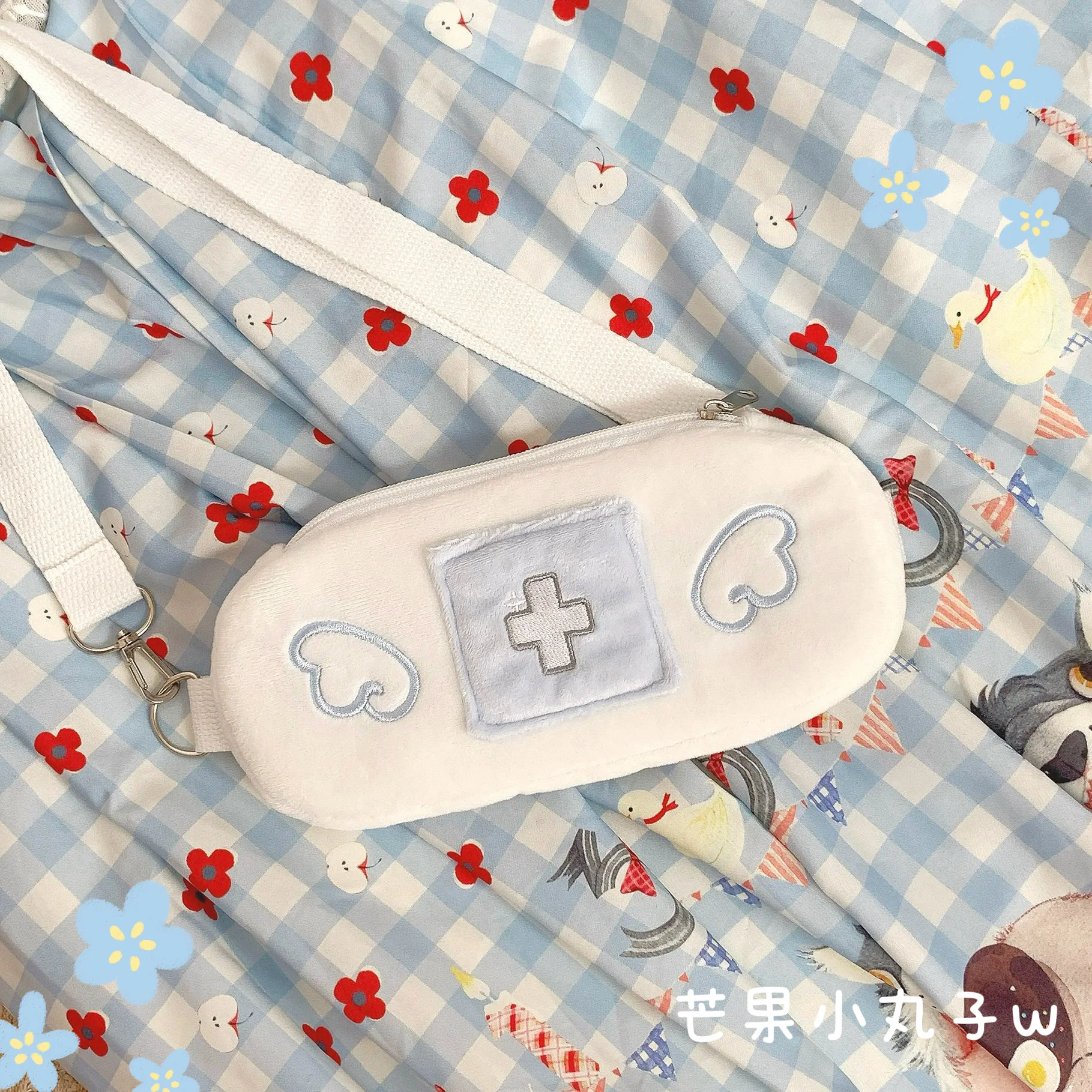 Original Adhesive Bandage Plush Angel Mini Chest Bag Water Color Japanese Mine Medical Water Color System Lolita Crossbody Bags