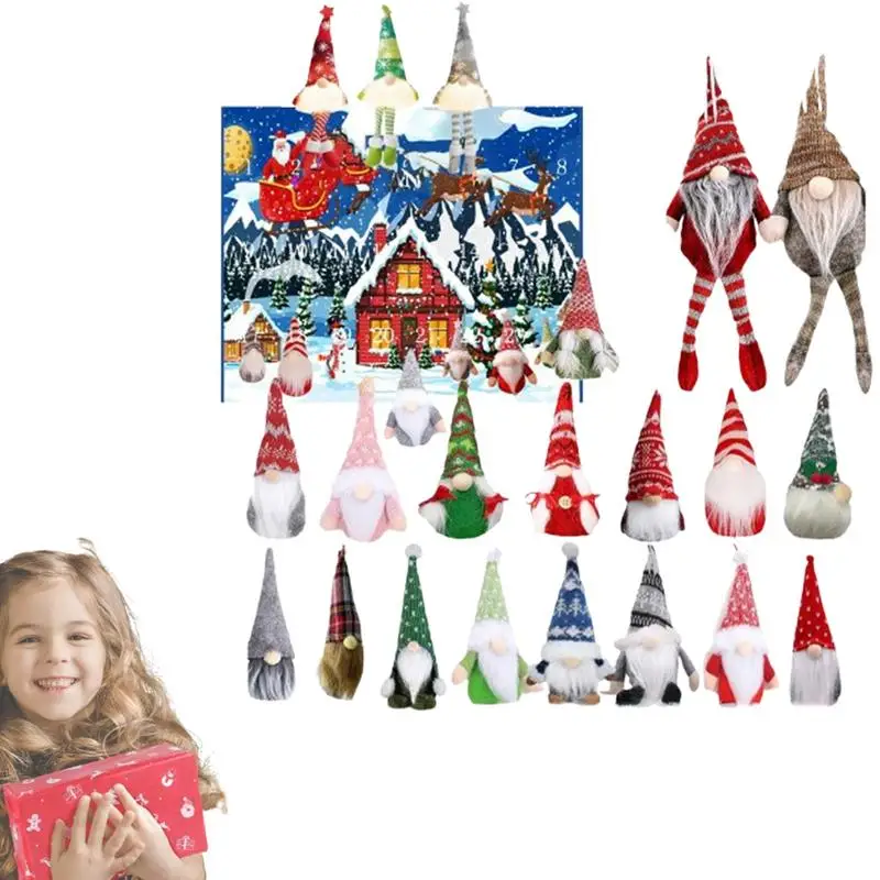 

2024 Christmas Gnome Advent Calendar Gnome Dolls 24 Days Xmas Countdown Calendar Christmas Countdown Calendar for Kids Gift