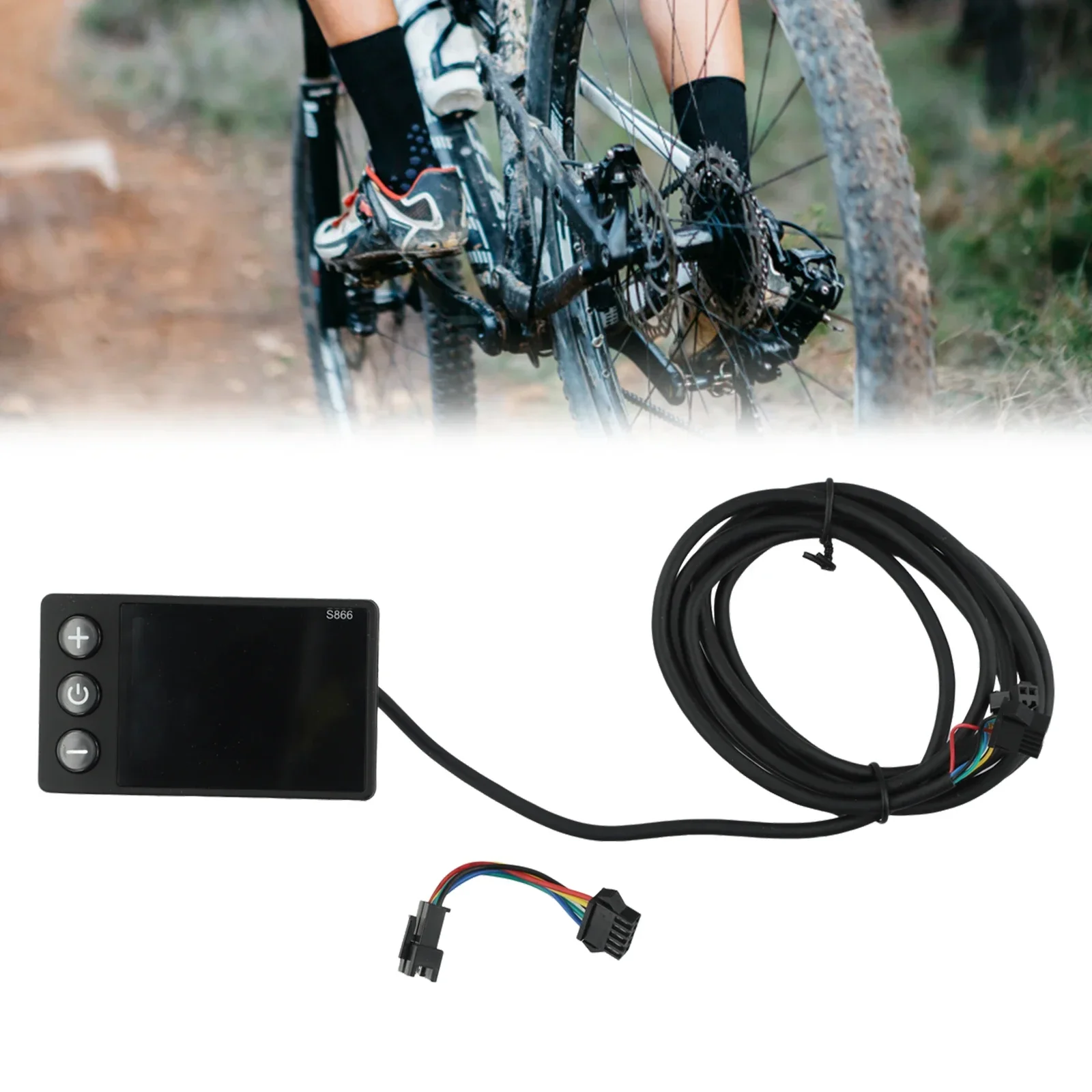 Cycling Kits S866 LCD TFT Display Error Indication Single Mileage Speed Display Total Mileage -20 - 45℃ 180±5mm