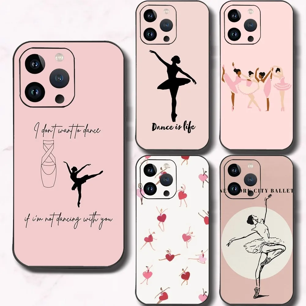 Ballerina Ballet Dancing Phone Case For Iphone 15 11 13 14 15 16 Pro Max 7 8 Plus X Xr Xs Max Se2020 12mini Cover Case