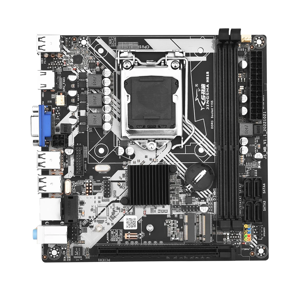 JINGSHA H61 ITX Motherboard Kit with Core i7 3770 processor+2*8GB=16GB DDR3 Memory+CPU Fan H61S Set placa mae LGA 1155 Mainboard