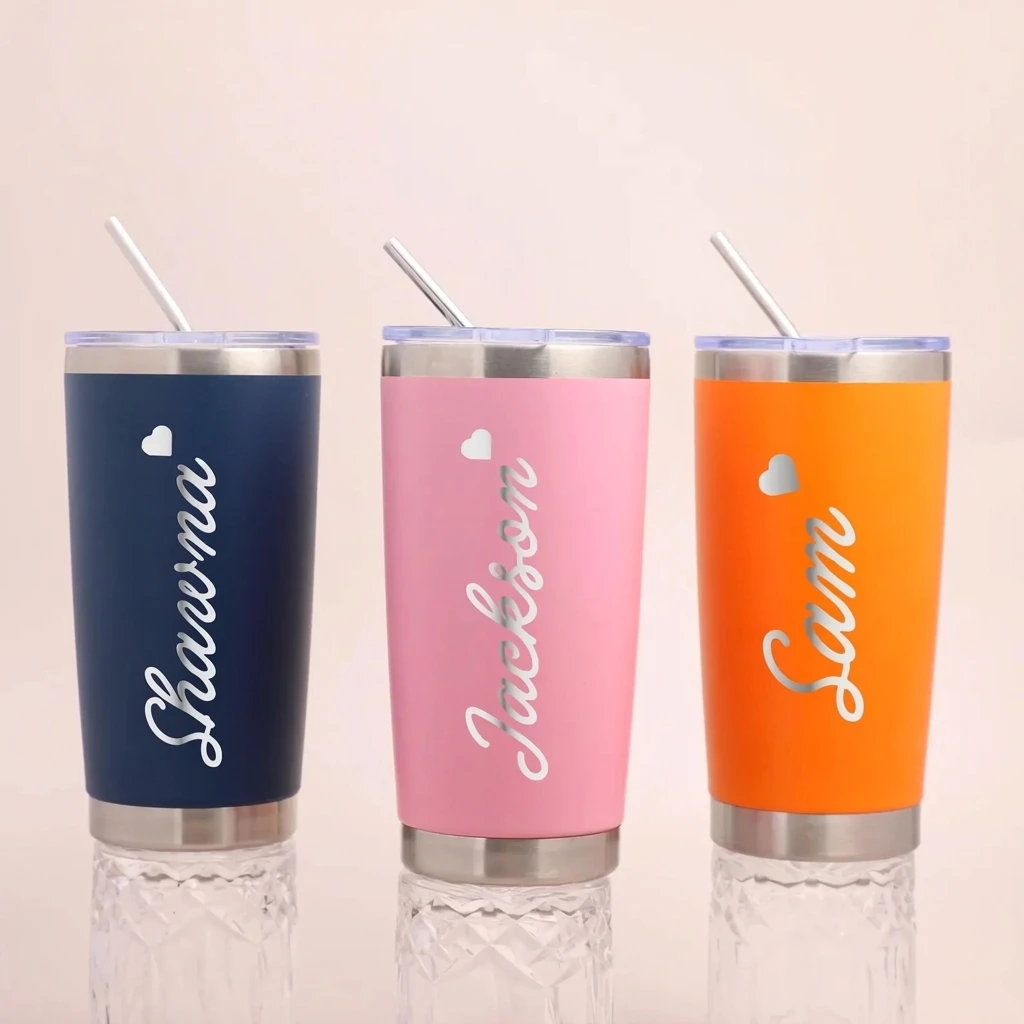 2026 New Custom Name Bridesmaid Tumbler Personalized Stainless Steel Travel Cup Wedding Party Gift With Straw Lid,Christmas Gift