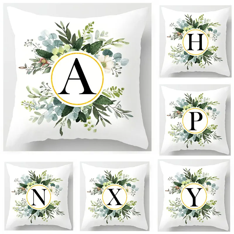 

45x45cm Letter Printing Pattern Cushion Cover Home Bedroom Bed Living Room Sofa Decorative Pillowcase