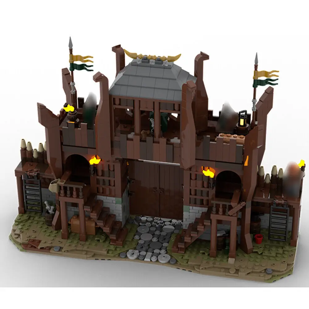 Main Gate of Castle from Movie Building Toys Set Minifig Scale 1744 Pieces MOC