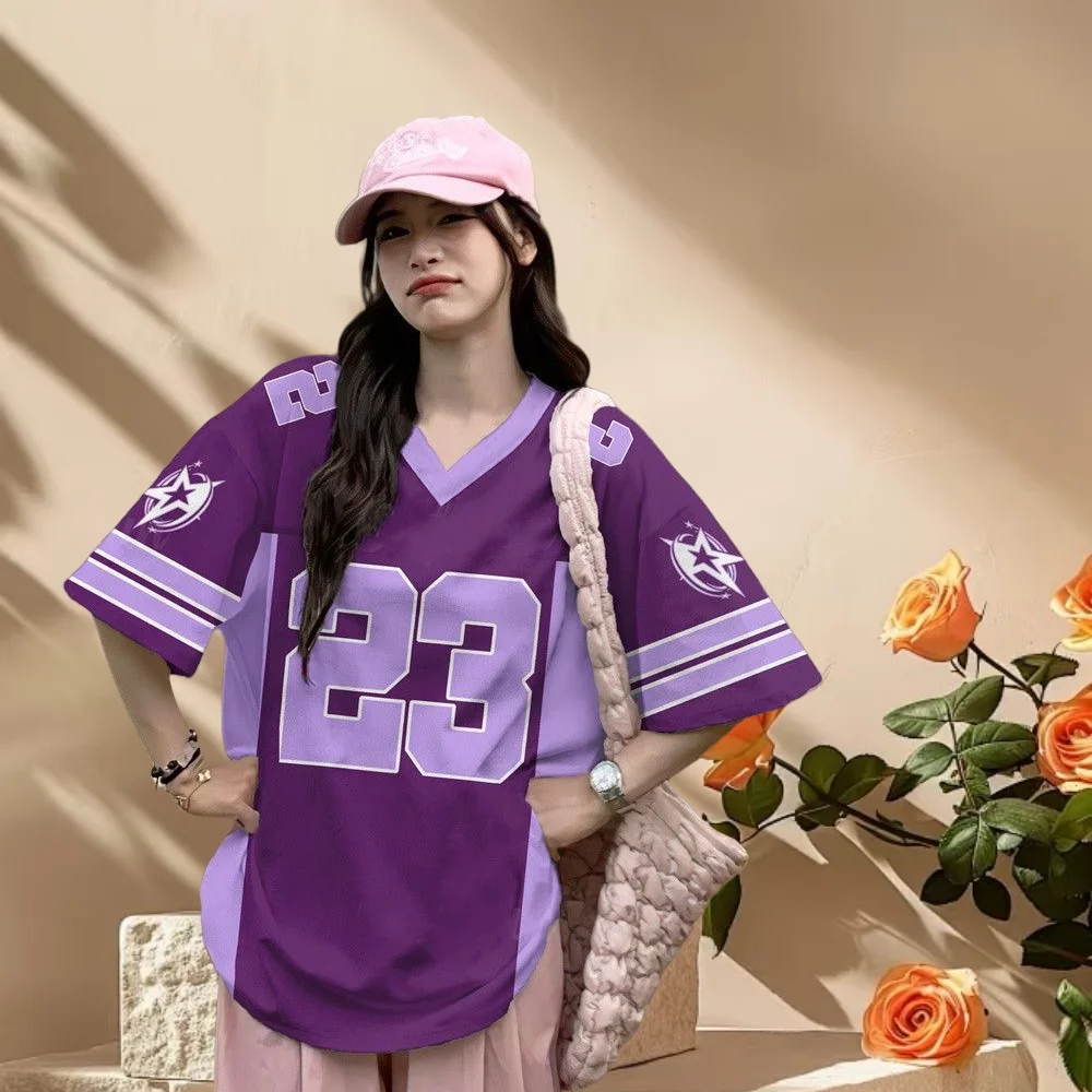 

2025 summer American hot sale fashion letter printing adult couple T-shirt comfortable sports leisure trend short sleeve
