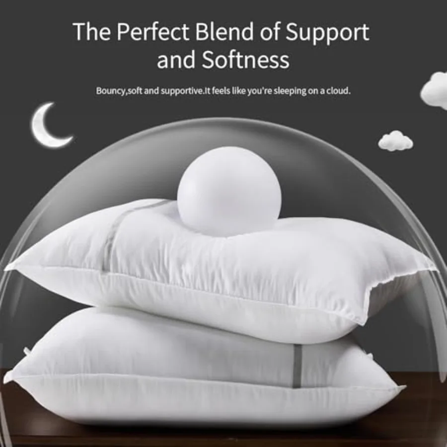 Size Pillows Set of, Medium Firm Hotel Pillows for Sleeping, Coolings Bed Pillows for Side and Back Sleepers, Down Alternative