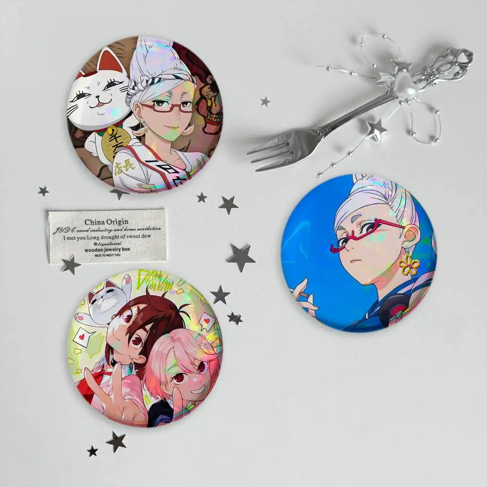 D-Dandadan Turbo G-Granny Brooches Cartoon Badge Pins Backpack Hat Accessories Friend Gift