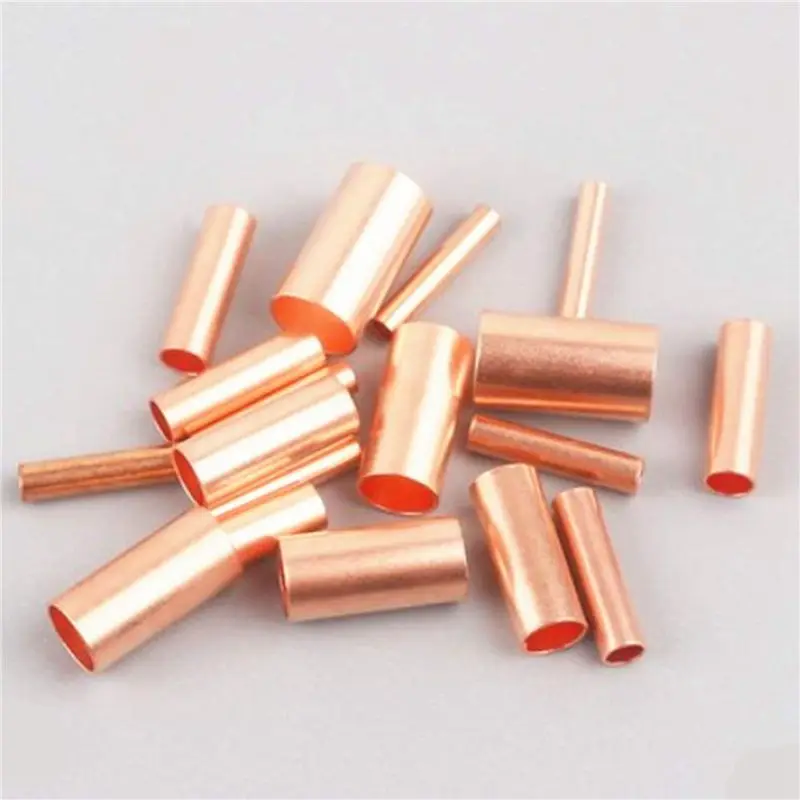 BAAJ-750Pcs GT Copper Connecting Pipe Wire Joint Small Copper Tube Terminal Cable Lug Bootlace Ferrule Kit
