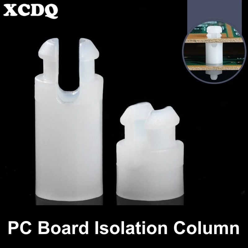 100pcs 4.0mm 5.9mm Plastic PCB Support Single-Ended Inserting Cylindrical Type Circuit Board Isolation Column Spacer SS4