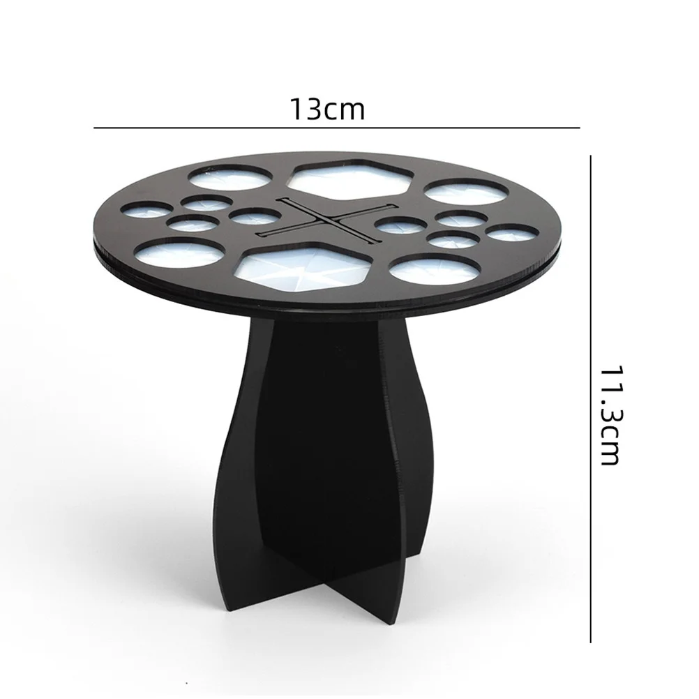 1 قطعة 14 حفرة فرشاة للمكياج تجفيف الرف الأسود الحديث المنظم حامل يحمي شعيرات مثالية لفناني ماكياج المهنية