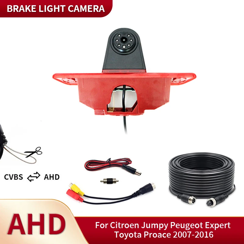 AHD HD CCD Car Brake Light Reverse Camera Night Vision Waterproof For Citroen Jumpy Peugeot Expert Toyota Proace 2007-2016