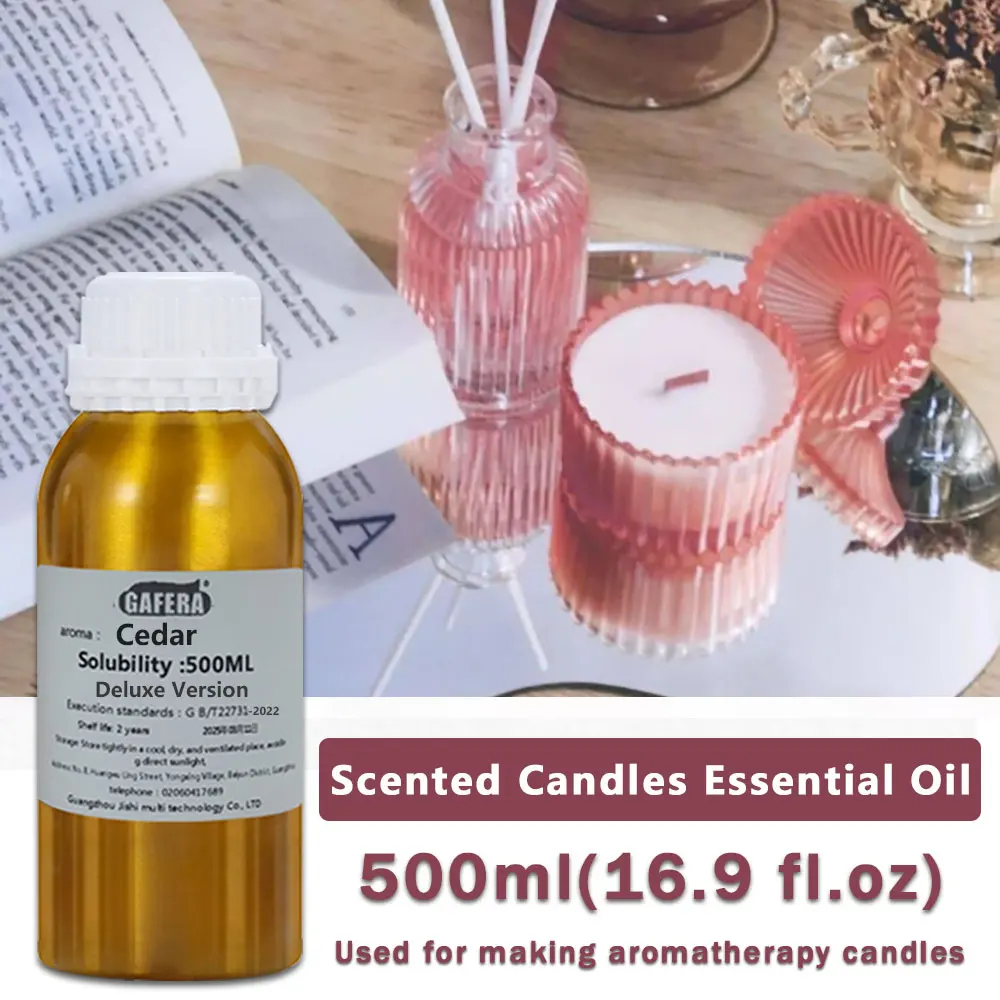 

GAFERA 500ml (16.9 fl.oz) Freesia/White Peach Oolong/Jasmine/Rose Essential Oil -Candle Essence For Make Handmade Aroma Candle