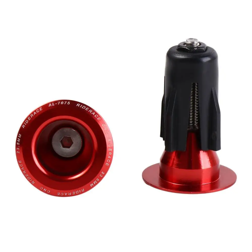 Bicycle Bar End Plug Mtb Road Bike Handlebar End Cap 23.5MM Aluminum Alloy Bicycle Handle Bar End Cap MTB Grip Plugs Locking Cap