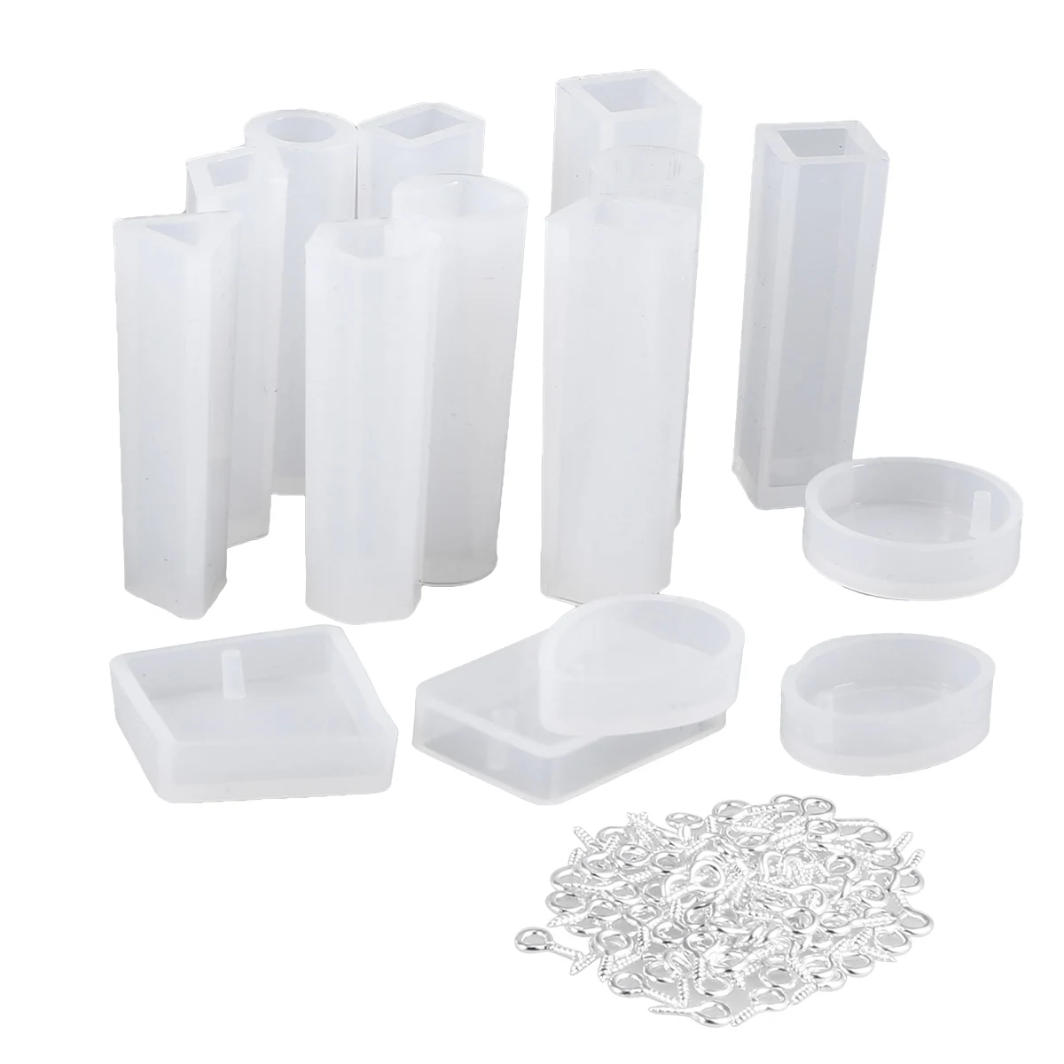 

115 Pcs Jewelry Accessories Mold Silicone DIY Earring Making Kits Casting Molds Easy Clean Washable Flexible Smooth