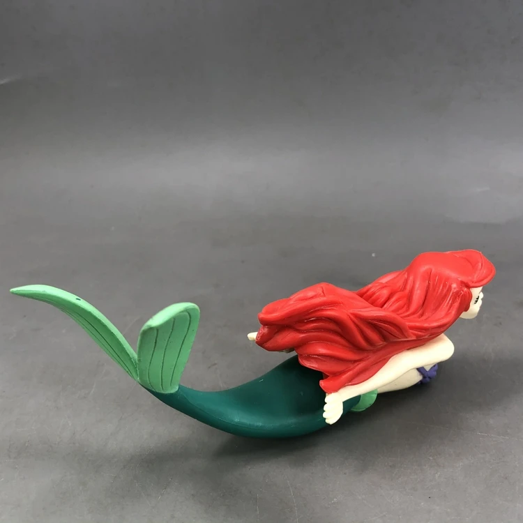 ديزني ليتل ميرميد ارييل ألعاب شخصيات الحركة 9 سنتيمتر السباحة ارييل جمع الأميرة غرفة سيارة كعكة الديكور هدية للأطفال #3