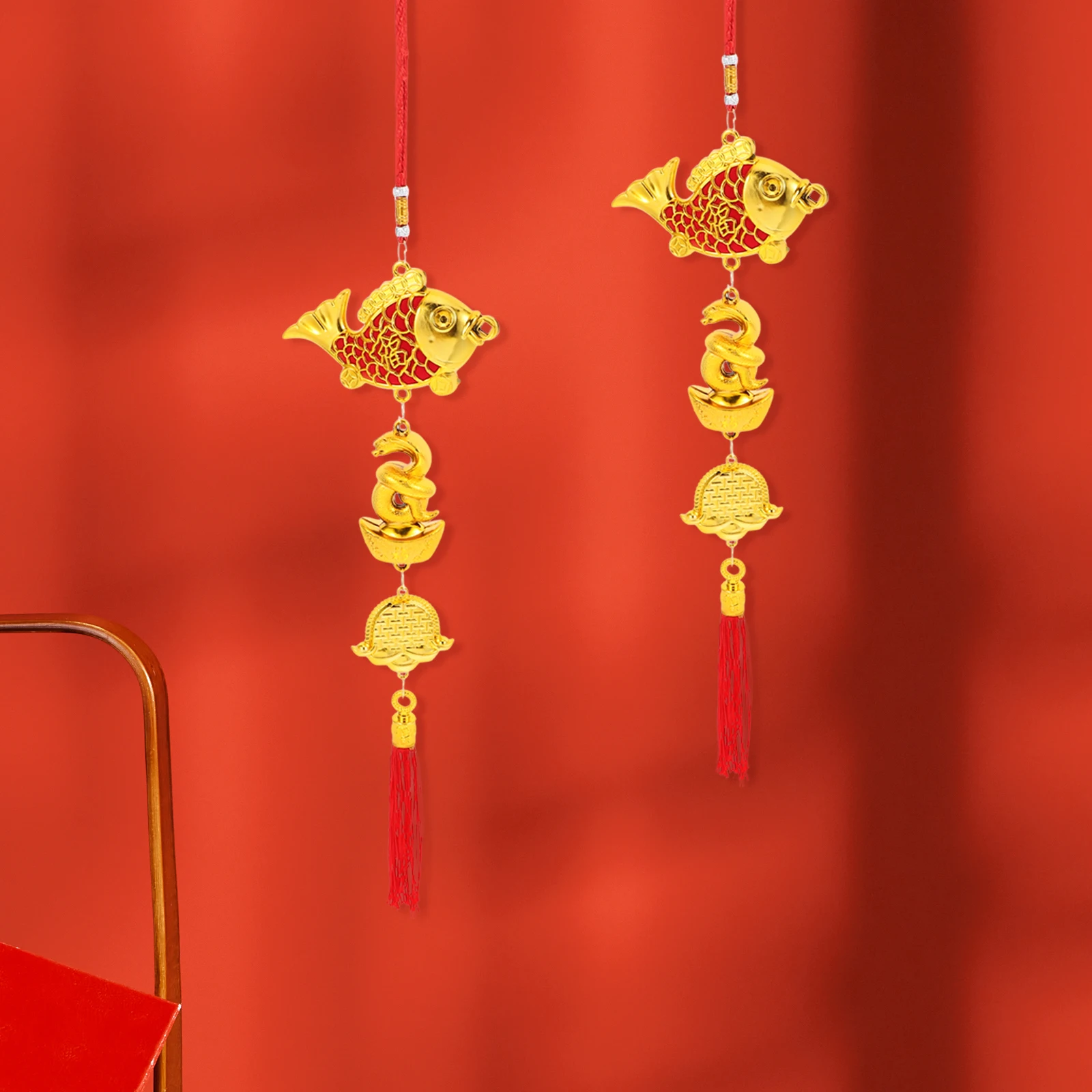 

5Pcs Snake Hanging Pendants Chinese Style New Year Decor Wall Ornament Spring Festival Supplies Hanging New Years Decorations