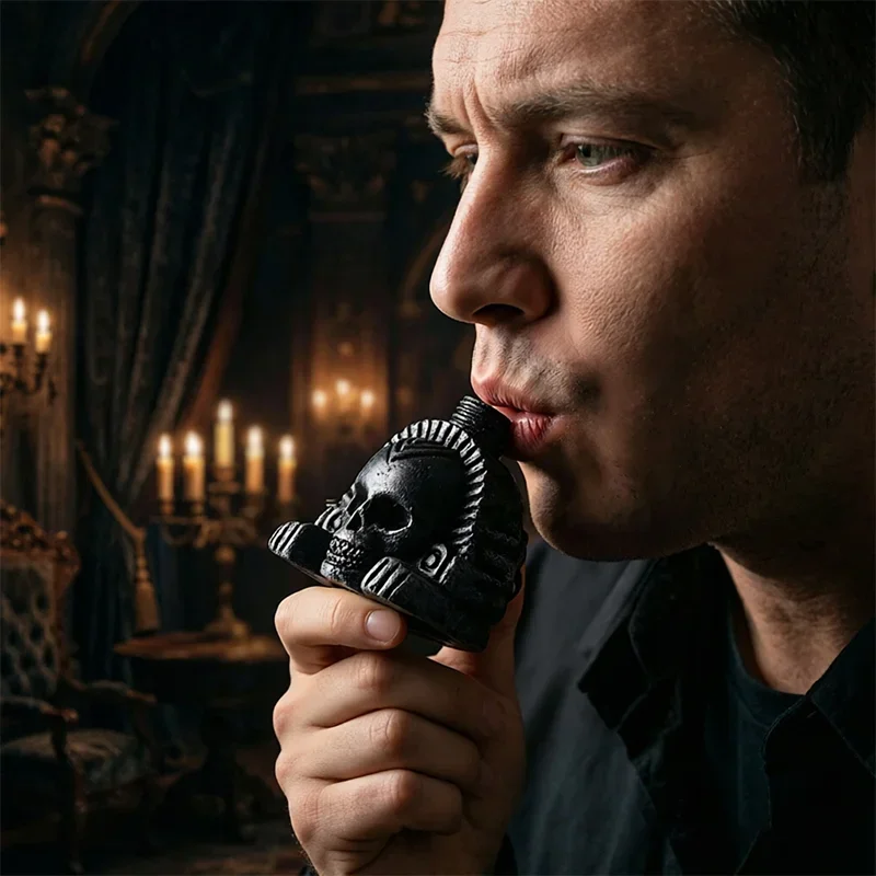Handmade Aztec Death Whistle Skull Warrior Scream Whistle Loud Screaming Noise Maker For  Pranks Halloween Party Whistle