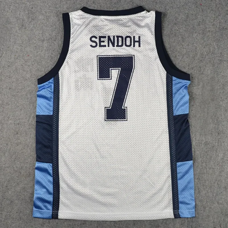 Anime Slam Dunk Ryonan SENDOH 7 # Costume Basketball Jersey Cosplay Uniform Vest Singlet Shirt Sleevess Set Breathable